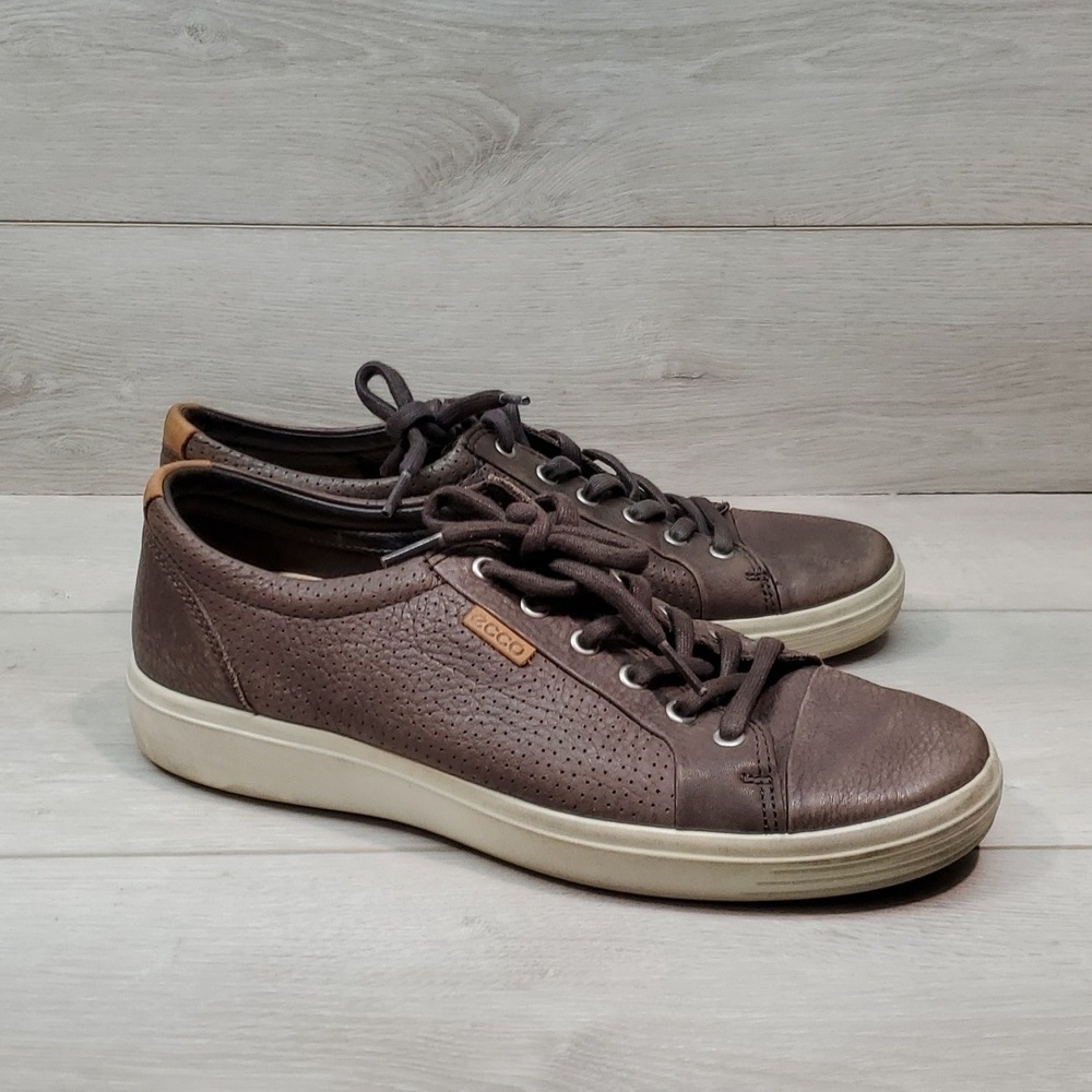 Ecco Women Leather Comfort Leather Loafer Sneakers shoes sz 42/11-11.5